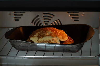 Flapjacks im Backofen, damit sie warm bleiben - Flapjacks in the oven to stay warm